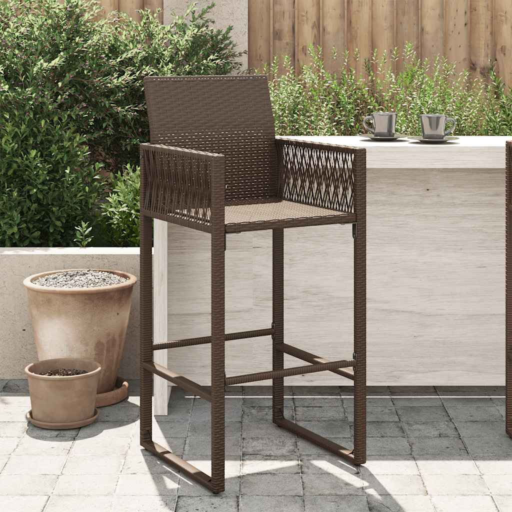 Tuinbarkrukken 2 st poly rattan bruin is nu te koop bij PeponiXL, paradijselijk wonen!
