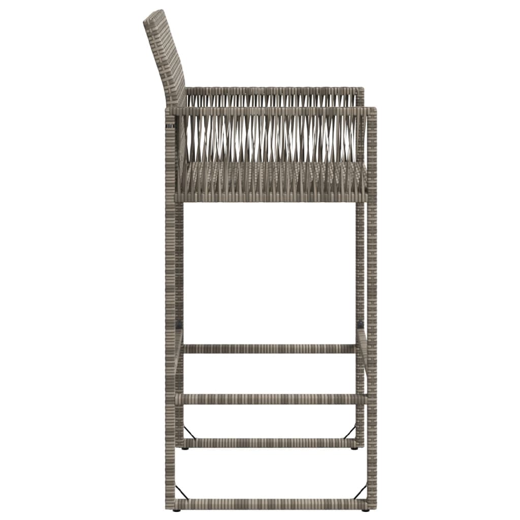 Tuinbarkrukken 2 st poly rattan grijs is nu te koop bij PeponiXL, paradijselijk wonen!