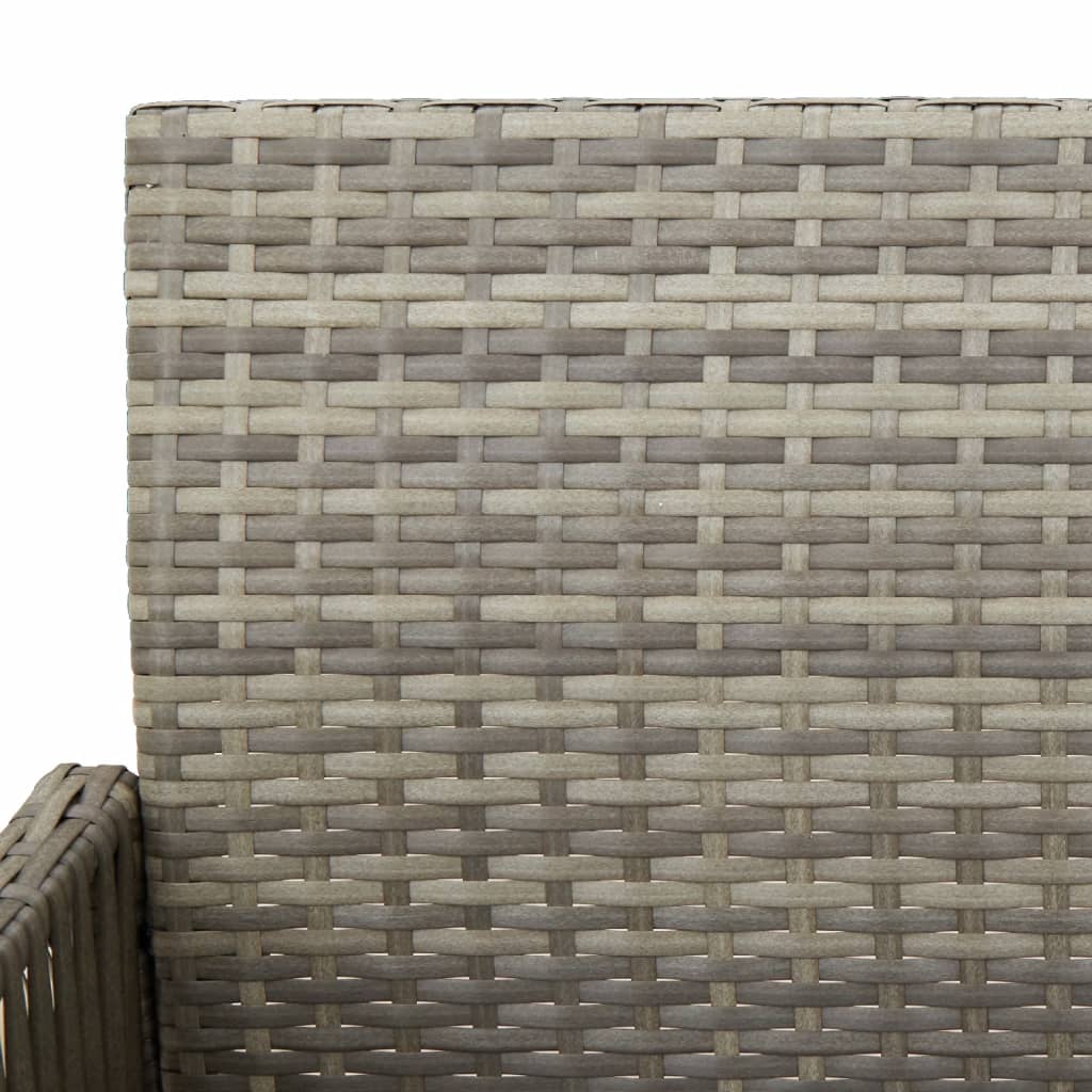 Tuinbarkrukken 2 st poly rattan grijs is nu te koop bij PeponiXL, paradijselijk wonen!