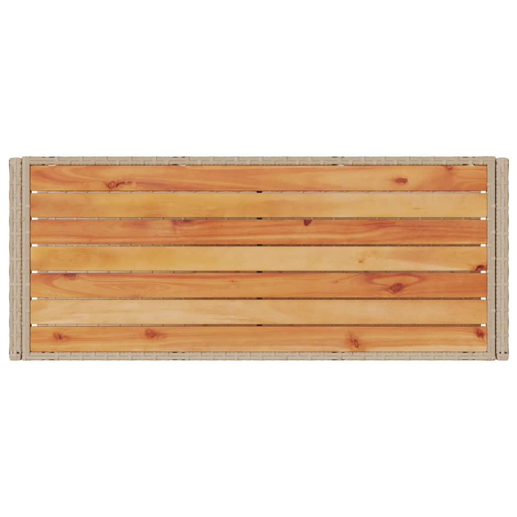 Keukentrolley 3-laags poly rattan en massief acaciahout beige is nu te koop bij PeponiXL, paradijselijk wonen!