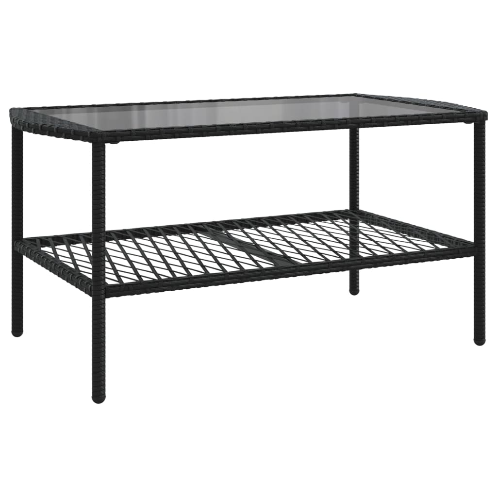 4-delige Loungeset met kussens poly rattan zwart is nu te koop bij PeponiXL, paradijselijk wonen!