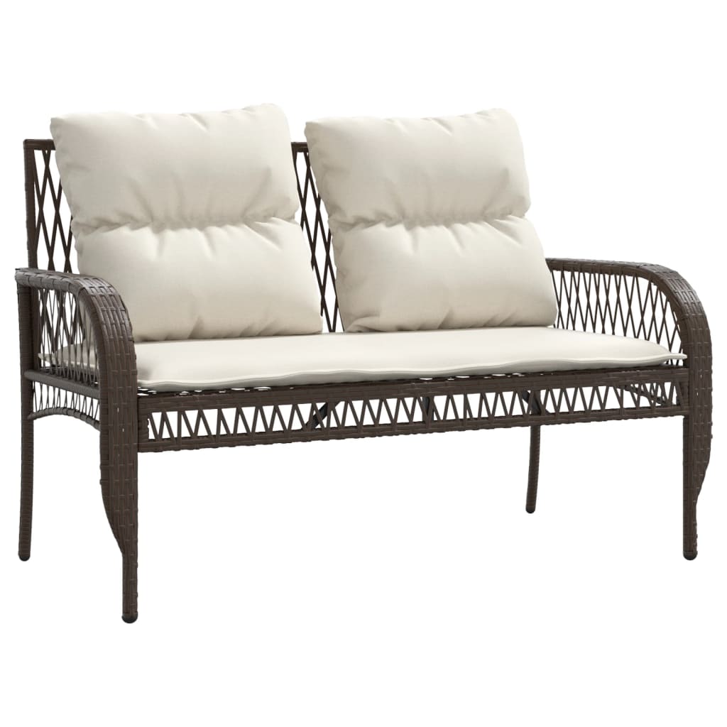 4-delige Loungeset met kussens poly rattan bruin is nu te koop bij PeponiXL, paradijselijk wonen!