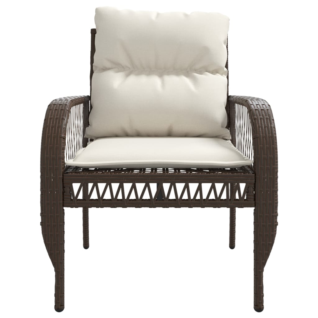 4-delige Loungeset met kussens poly rattan bruin is nu te koop bij PeponiXL, paradijselijk wonen!