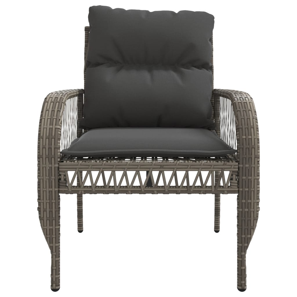 4-delige Loungeset met kussens poly rattan grijs is nu te koop bij PeponiXL, paradijselijk wonen!