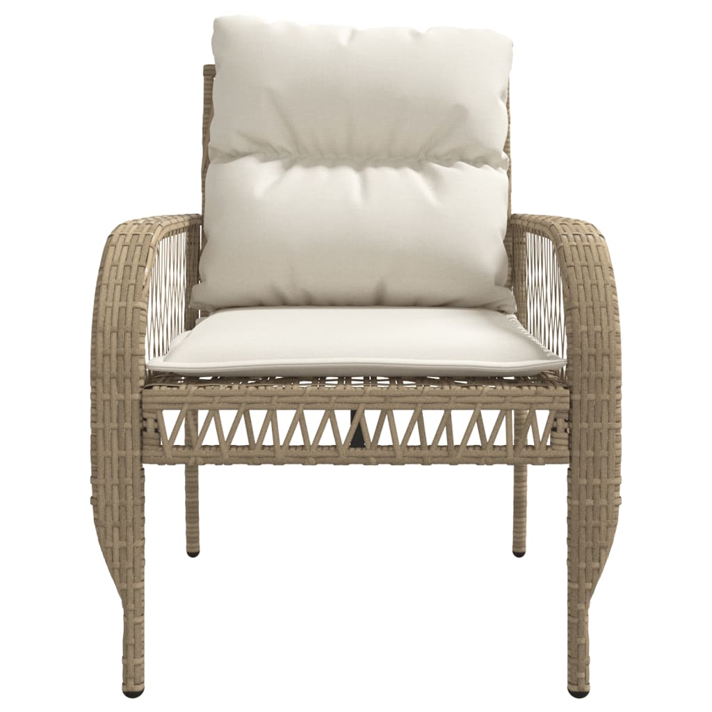 4-delige Loungeset met kussens poly rattan beige is nu te koop bij PeponiXL, paradijselijk wonen!