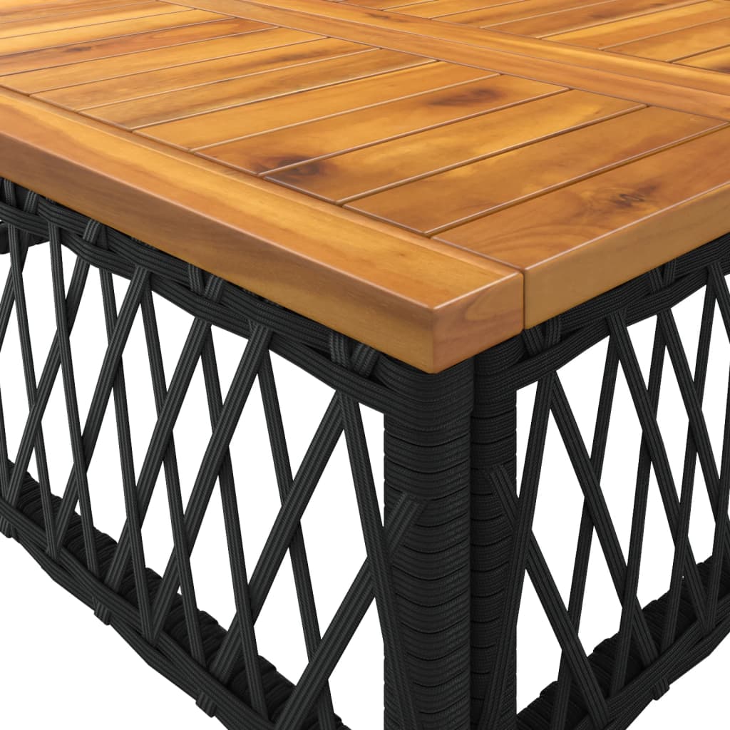 2-delige Loungeset met kussens poly rattan zwart is nu te koop bij PeponiXL, paradijselijk wonen!