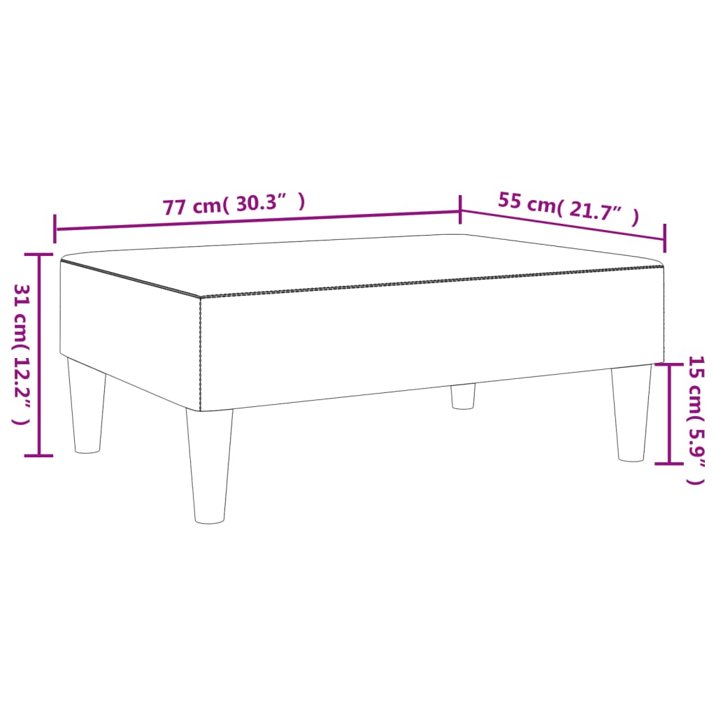 Voetenbank 77x55x31 cm stof zwart is nu te koop bij PeponiXL, paradijselijk wonen!