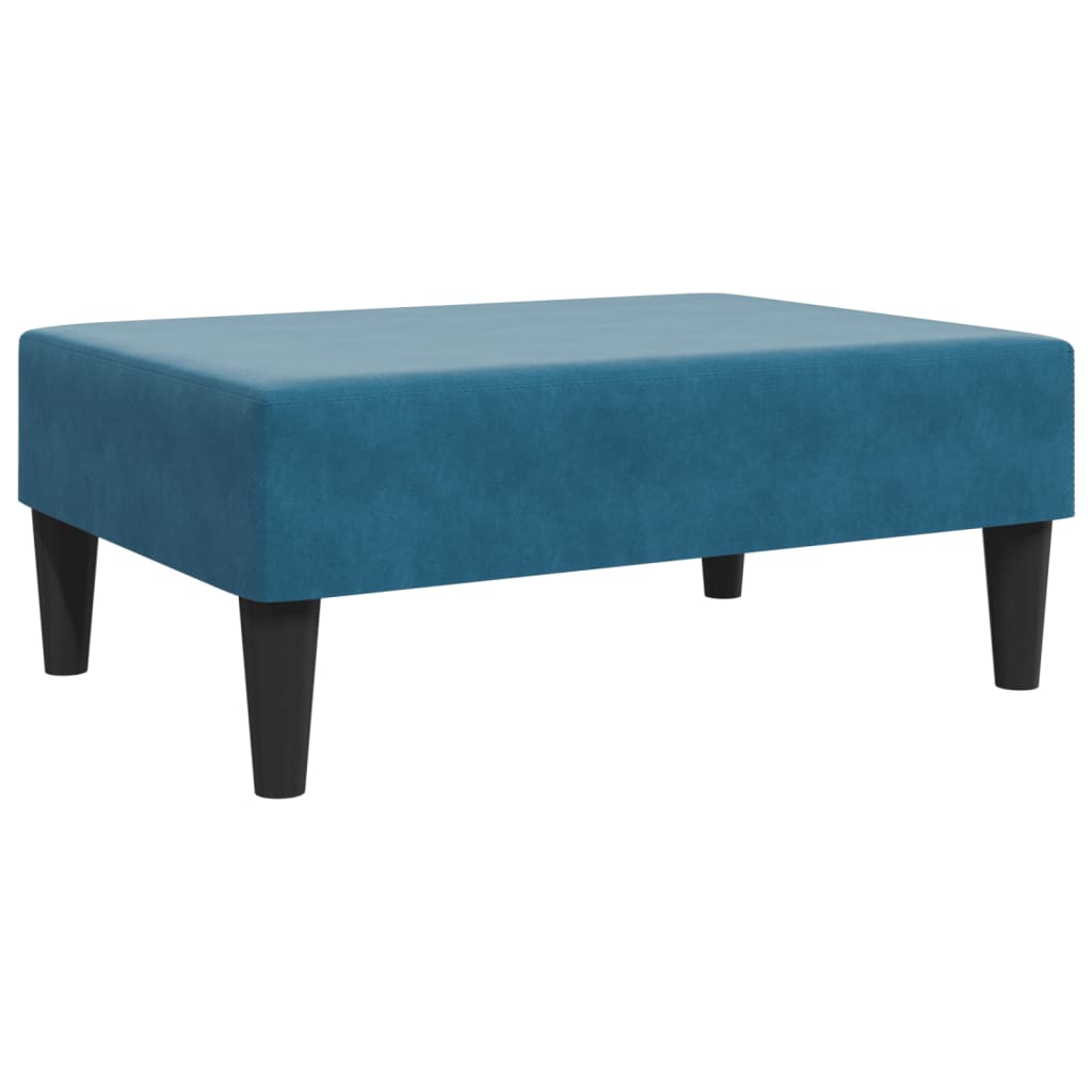Voetenbank 77x55x31 cm fluweel blauw is nu te koop bij PeponiXL, paradijselijk wonen!