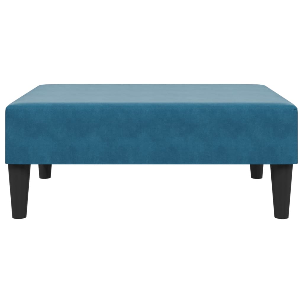 Voetenbank 77x55x31 cm fluweel blauw is nu te koop bij PeponiXL, paradijselijk wonen!