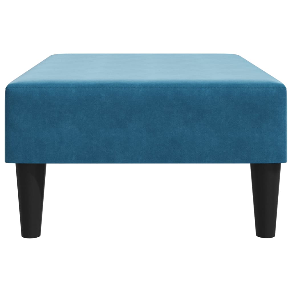 Voetenbank 77x55x31 cm fluweel blauw is nu te koop bij PeponiXL, paradijselijk wonen!