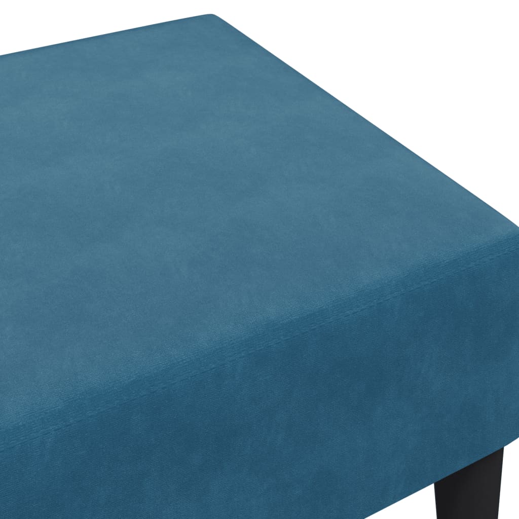 Voetenbank 77x55x31 cm fluweel blauw is nu te koop bij PeponiXL, paradijselijk wonen!