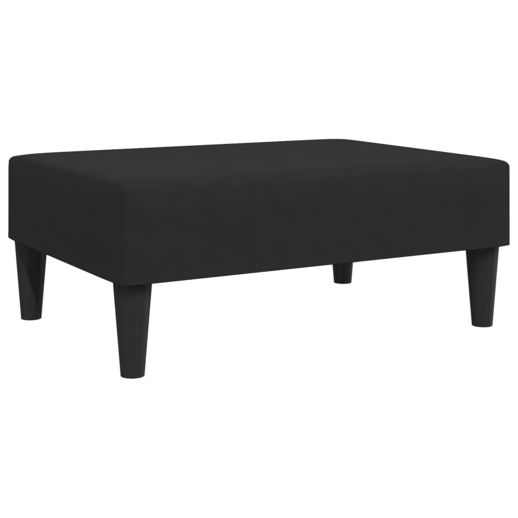Voetenbank 77x55x31 cm fluweel zwart is nu te koop bij PeponiXL, paradijselijk wonen!