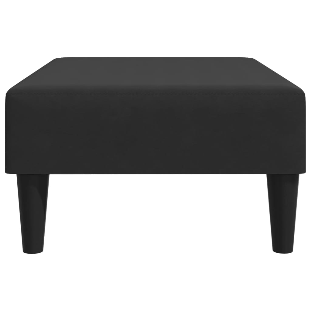 Voetenbank 77x55x31 cm fluweel zwart is nu te koop bij PeponiXL, paradijselijk wonen!