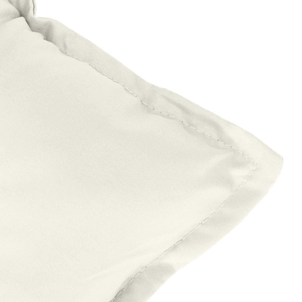 Stoelkussens 2 st hoge rug 120x50x7 cm stof gemêleerd crème is nu te koop bij PeponiXL, paradijselijk wonen!
