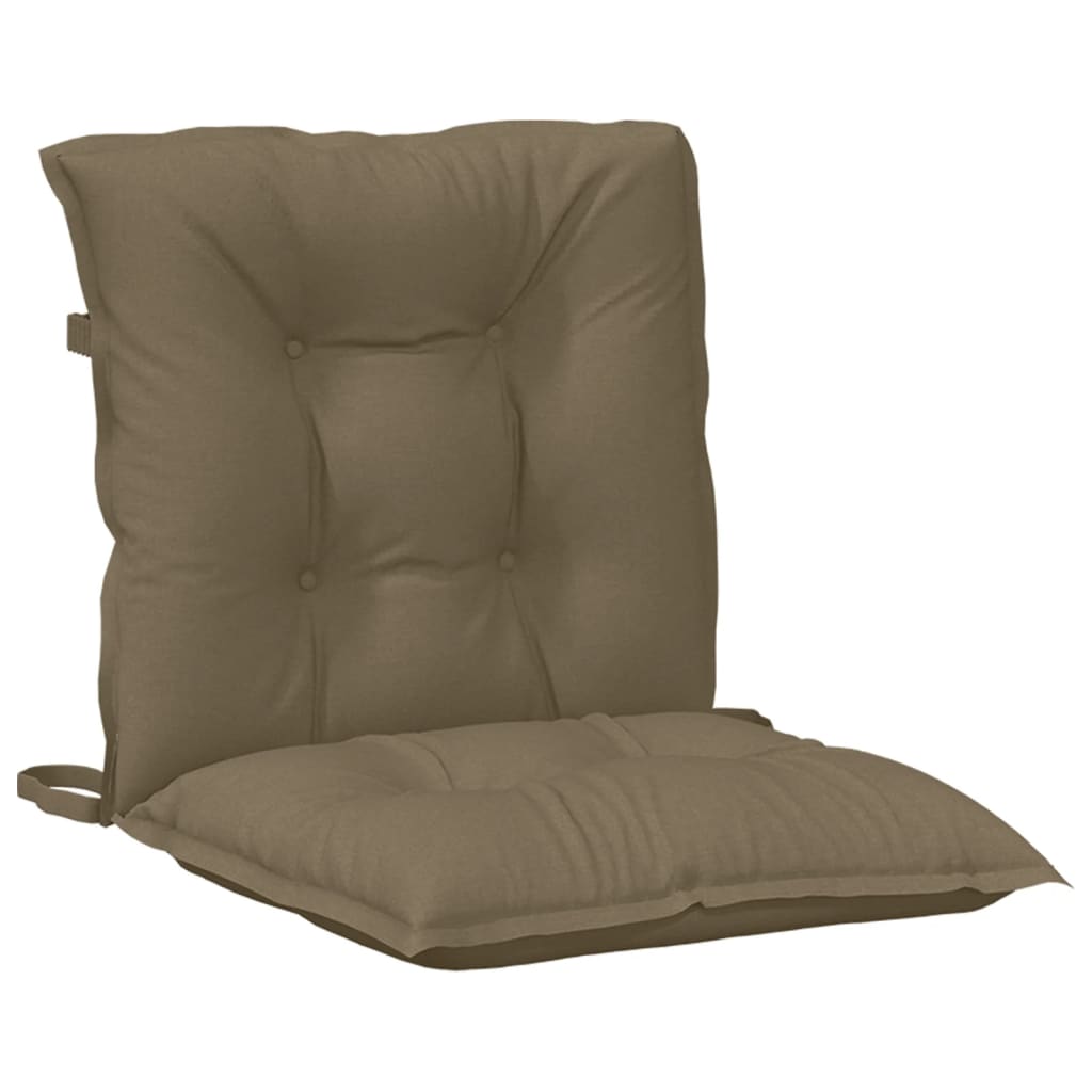 Stoelkussens 6 st lage rug 100x50x7 cm stof gemêleerd taupe is nu te koop bij PeponiXL, paradijselijk wonen!