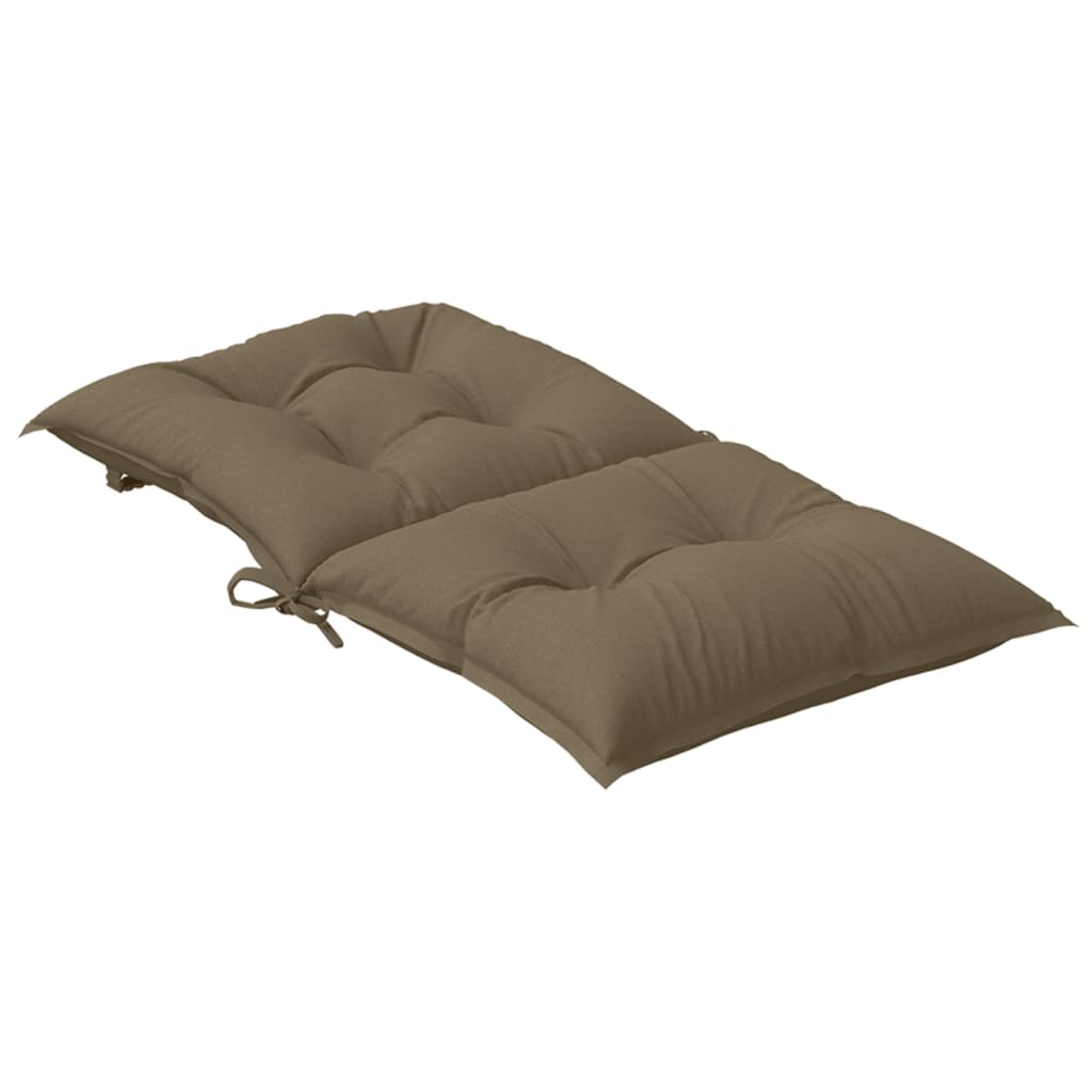 Stoelkussens 6 st lage rug 100x50x7 cm stof gemêleerd taupe is nu te koop bij PeponiXL, paradijselijk wonen!