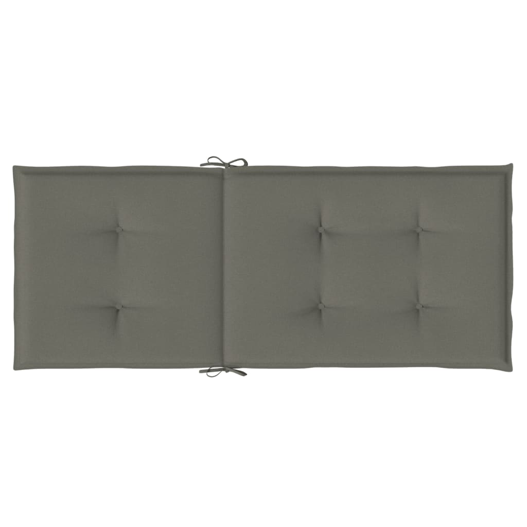 Stoelkussens 2 st hoge rug 120x50x4 cm stof donkergrijs is nu te koop bij PeponiXL, paradijselijk wonen!