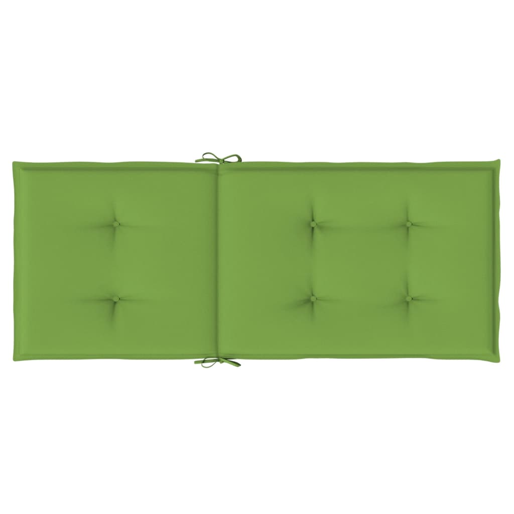 Stoelkussens 2 st hoge rug 120x50x4 cm stof gemêleerd groen is nu te koop bij PeponiXL, paradijselijk wonen!