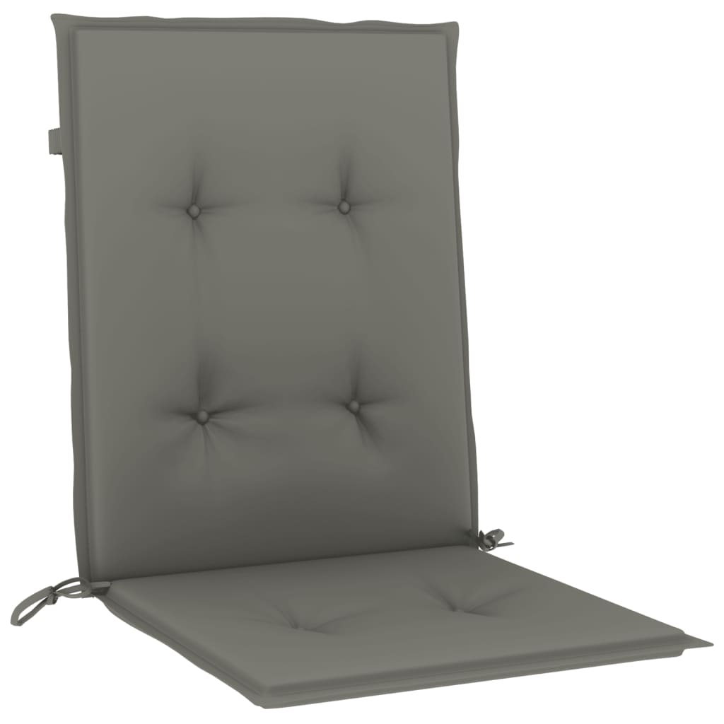 Stoelkussens 4 st lage rug 100x50x4 cm stof donkergrijs is nu te koop bij PeponiXL, paradijselijk wonen!