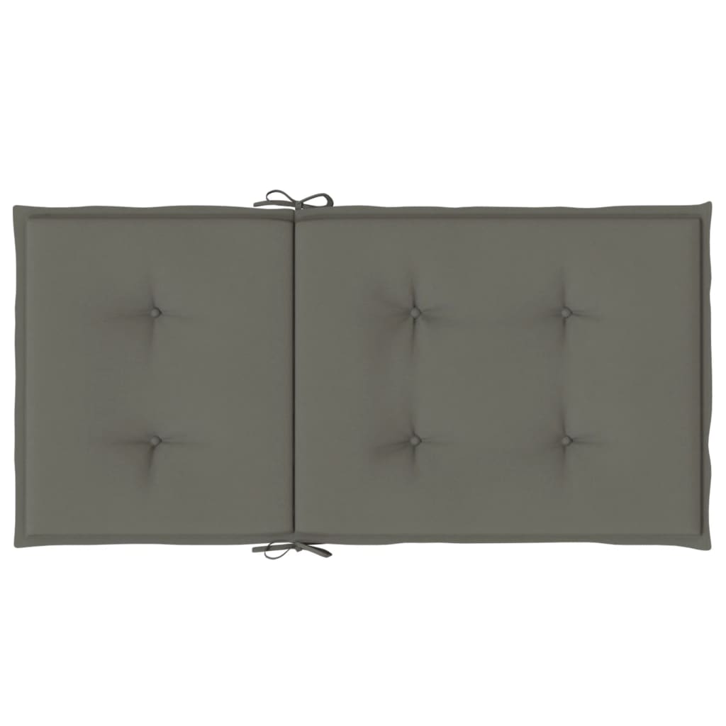 Stoelkussens 4 st lage rug 100x50x4 cm stof donkergrijs is nu te koop bij PeponiXL, paradijselijk wonen!