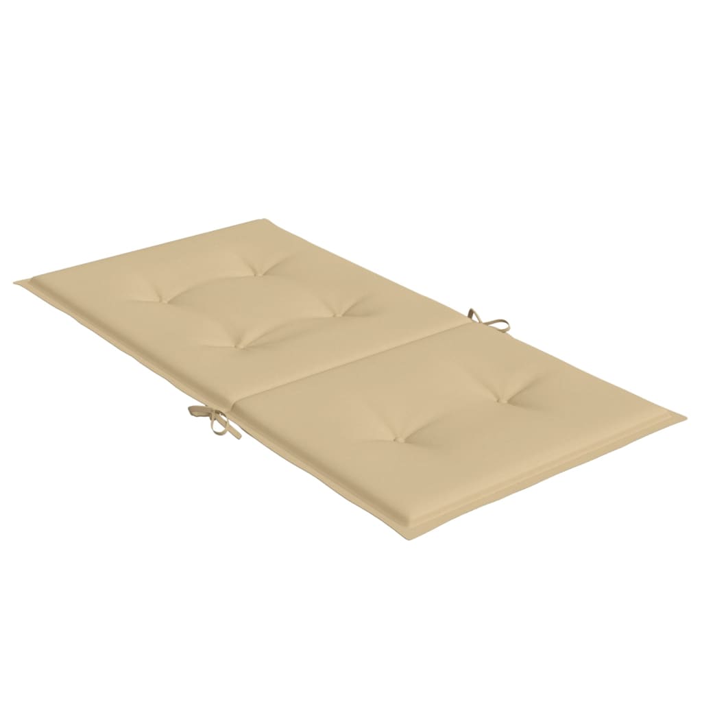 Stoelkussens 2 st lage rug 100x50x4 cm stof gemêleerd beige is nu te koop bij PeponiXL, paradijselijk wonen!