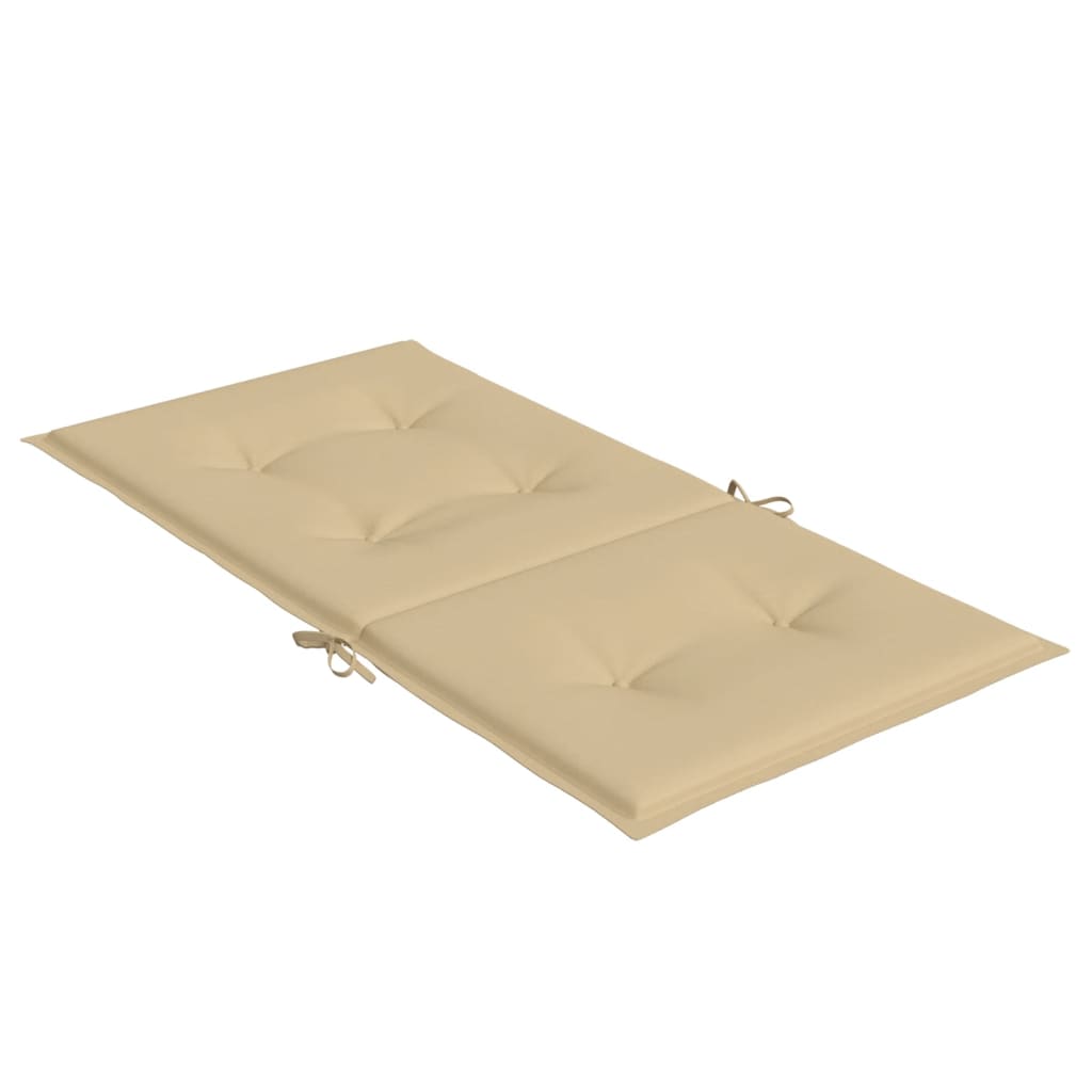 Stoelkussens 6 st lage rug 100x50x4 cm stof gemêleerd beige is nu te koop bij PeponiXL, paradijselijk wonen!