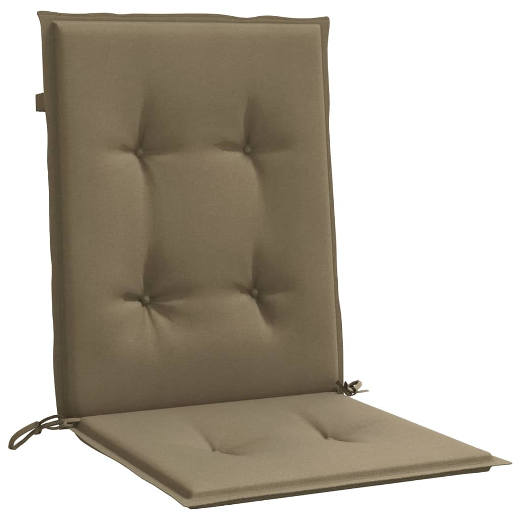 Stoelkussens 2 st lage rug 100x50x4 cm stof gemêleerd taupe is nu te koop bij PeponiXL, paradijselijk wonen!