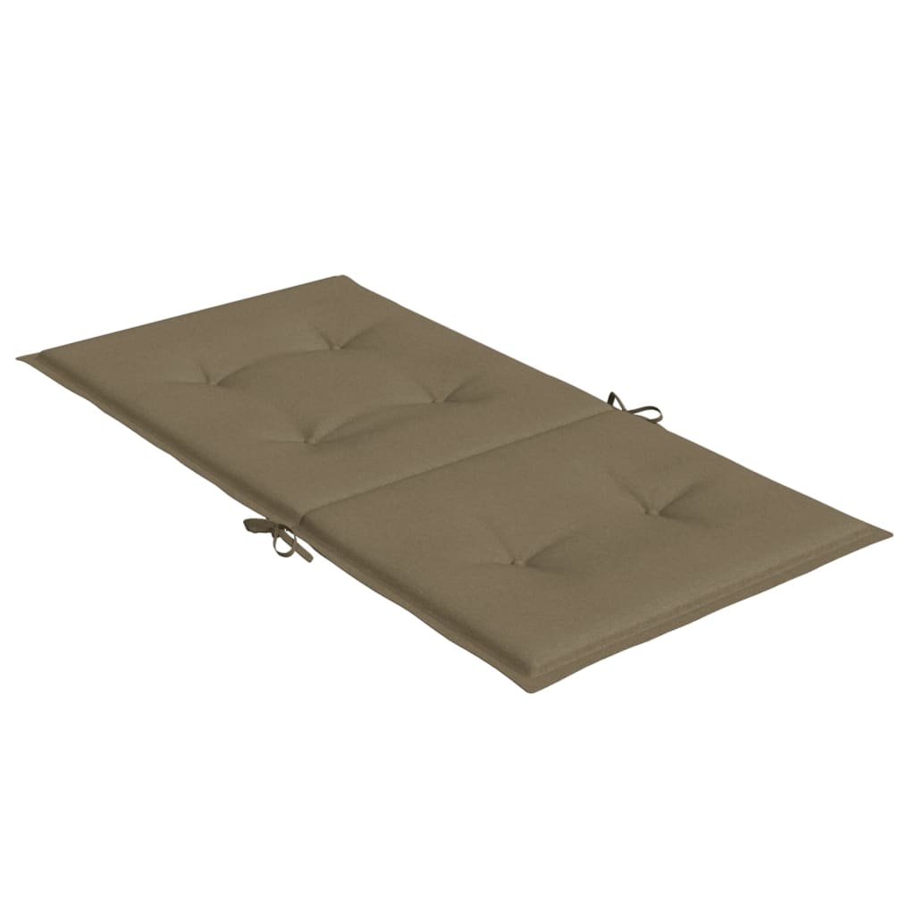 Stoelkussens 2 st lage rug 100x50x4 cm stof gemêleerd taupe is nu te koop bij PeponiXL, paradijselijk wonen!