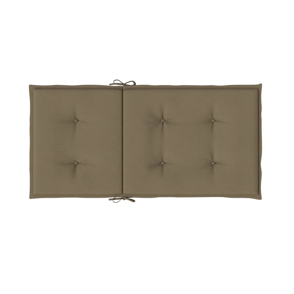 Stoelkussens 2 st lage rug 100x50x4 cm stof gemêleerd taupe is nu te koop bij PeponiXL, paradijselijk wonen!