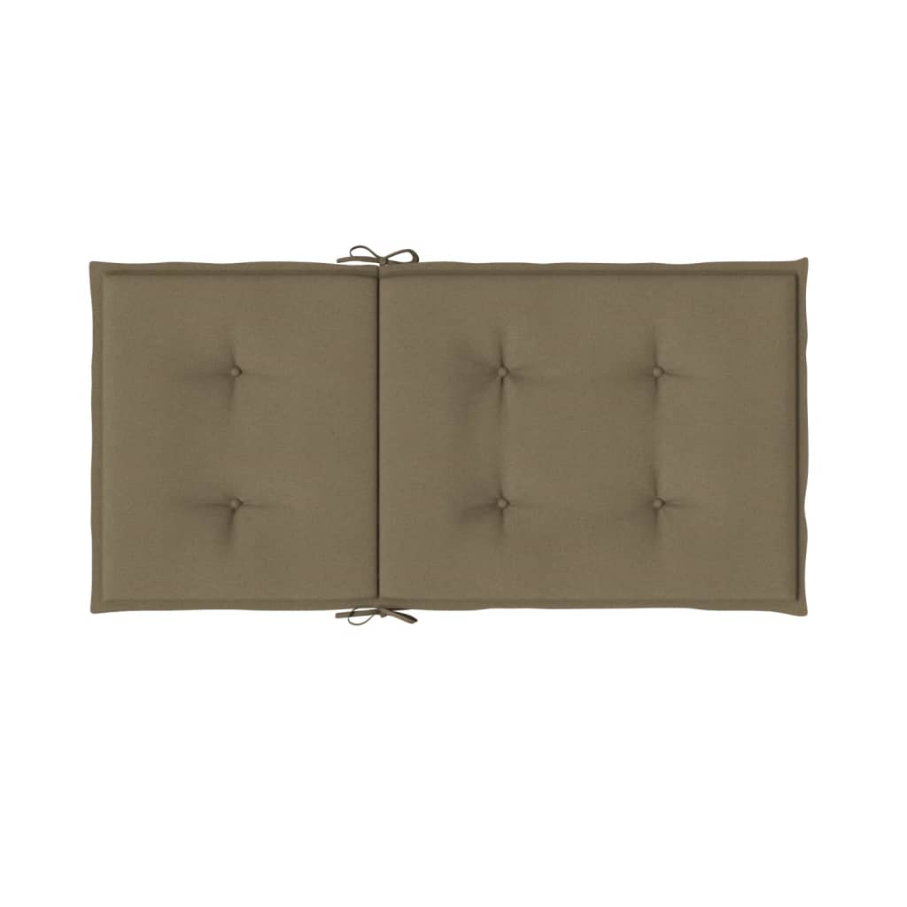 Stoelkussens 6 st lage rug 100x50x4 cm stof gemêleerd taupe is nu te koop bij PeponiXL, paradijselijk wonen!