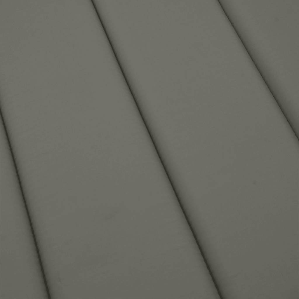Ligbedkussen 186x58x4 cm stof gemêleerd donkergrijs