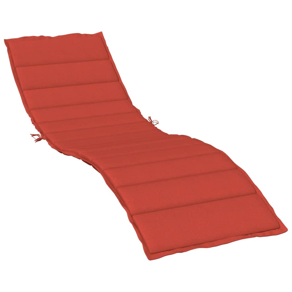 Ligbedkussen 200x60x4 cm stof gemêleerd rood