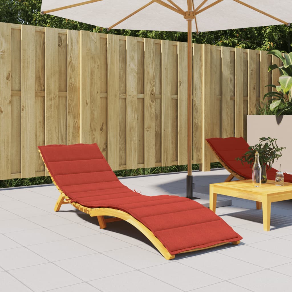Ligbedkussen 200x60x4 cm stof gemêleerd rood