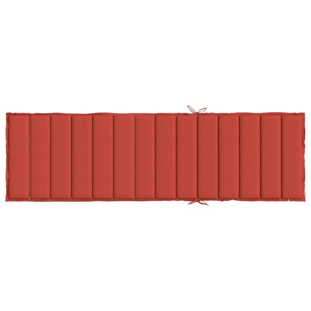 Ligbedkussen 200x60x4 cm stof gemêleerd rood