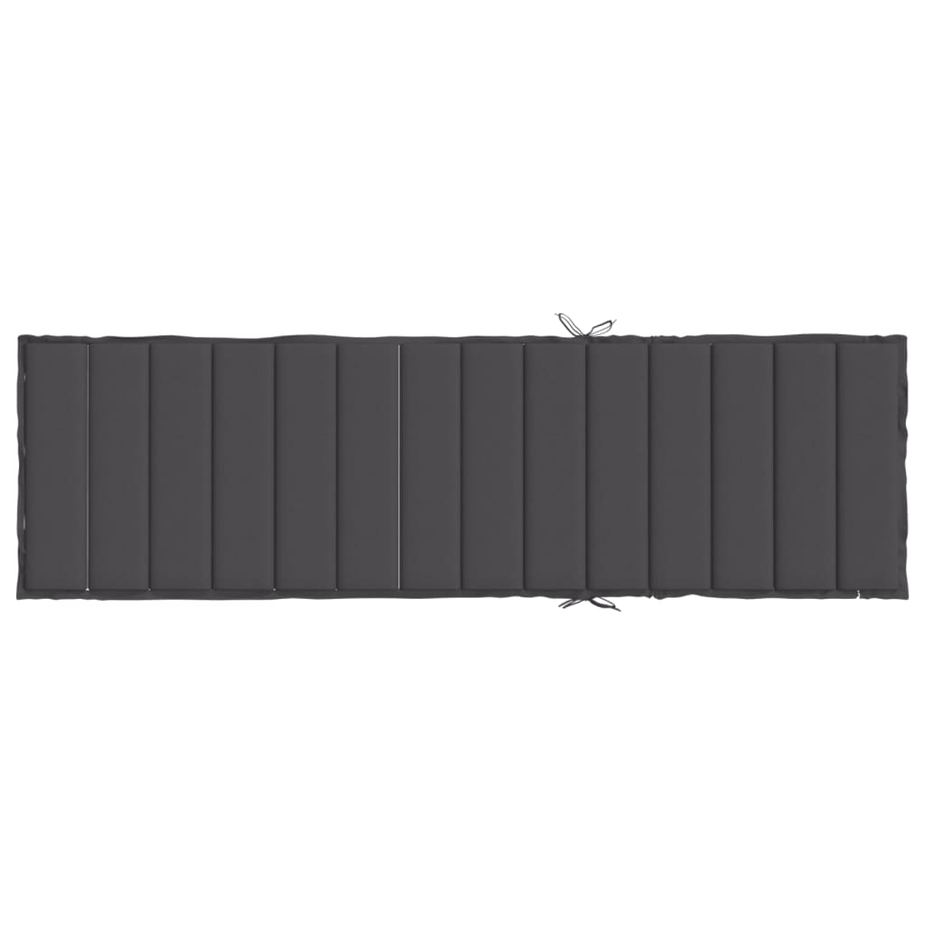 Ligbedkussen 200x70x4 cm stof gemêleerd antracietkleurig