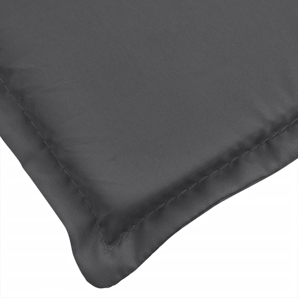 Ligbedkussen 200x70x4 cm stof gemêleerd antracietkleurig
