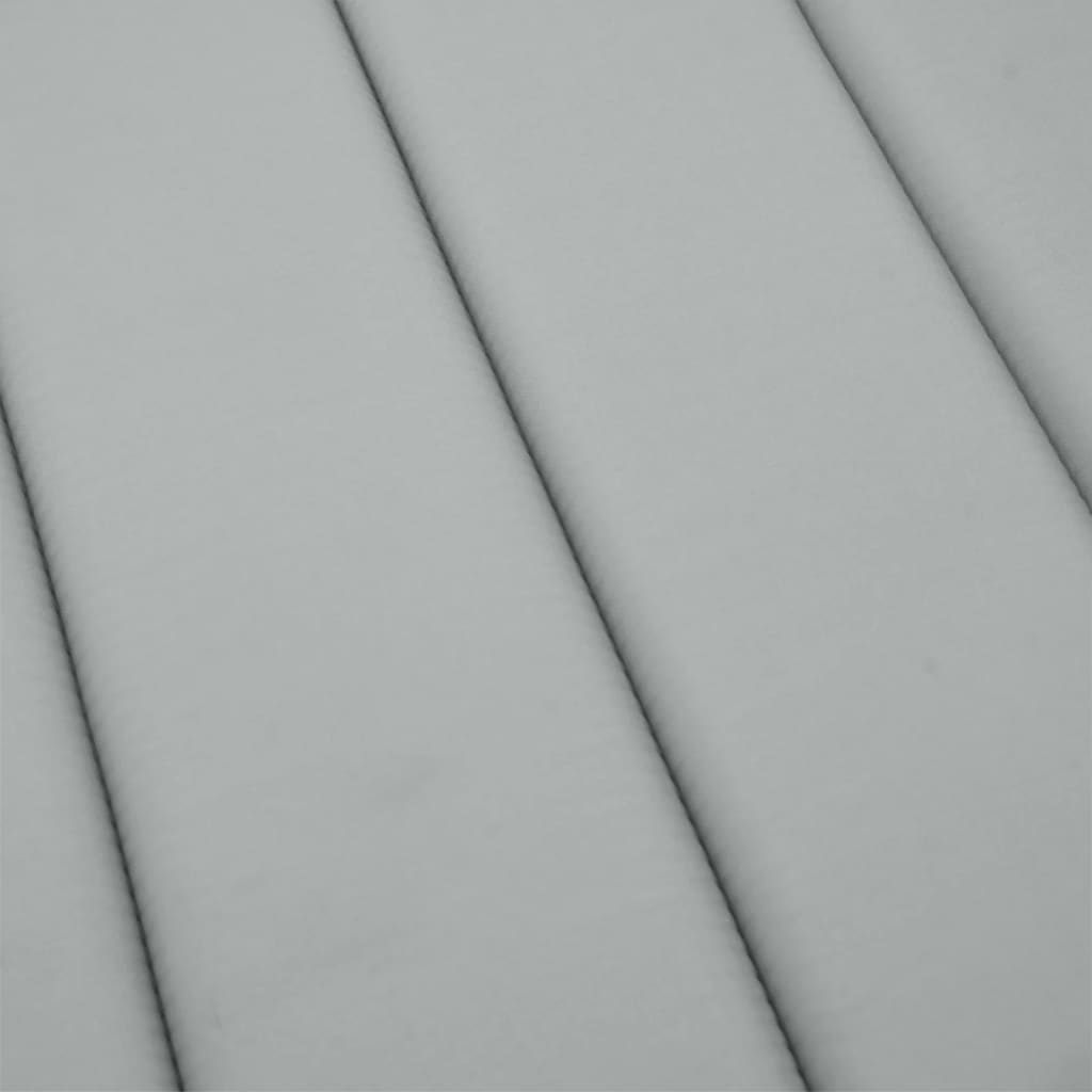 Ligbedkussen 200x70x4 cm stof gemêleerd lichtgrijs