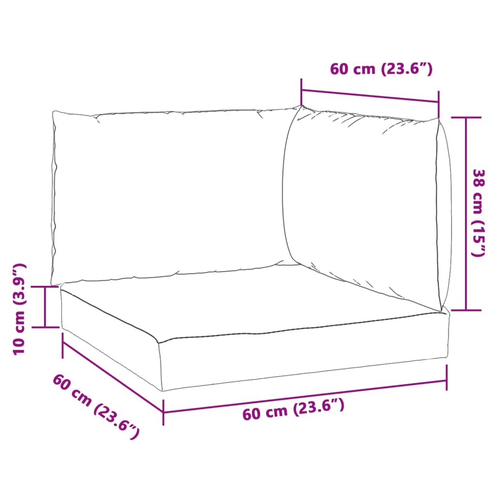 Palletkussens 3 st stof gemêleerd crèmekleurig is nu te koop bij PeponiXL, paradijselijk wonen!