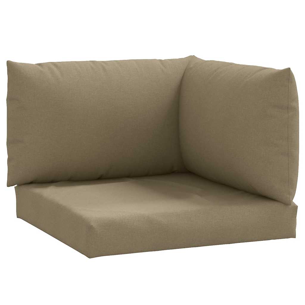 Palletkussens 3 st stof gemêleerd taupe is nu te koop bij PeponiXL, paradijselijk wonen!