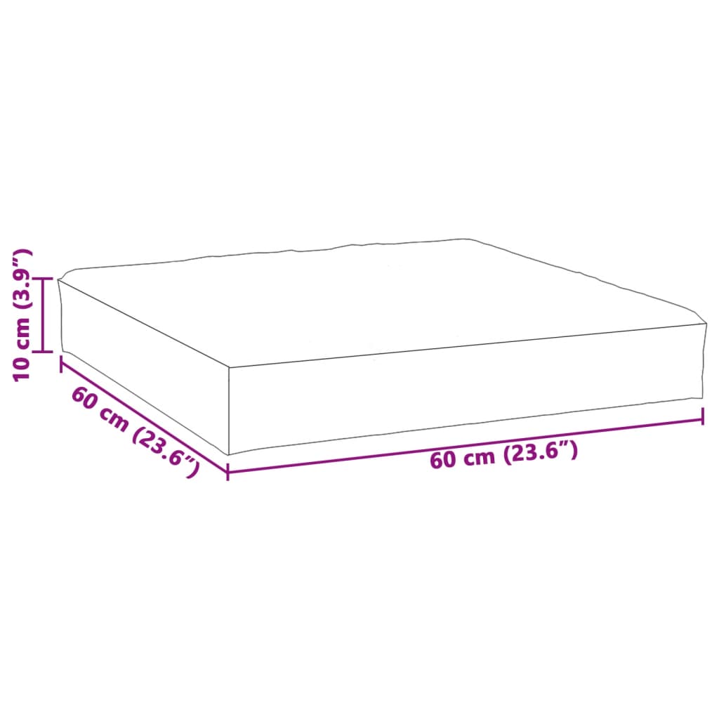 Palletkussen 60x60x10 cm stof gemêleerd lichtgrijs is nu te koop bij PeponiXL, paradijselijk wonen!