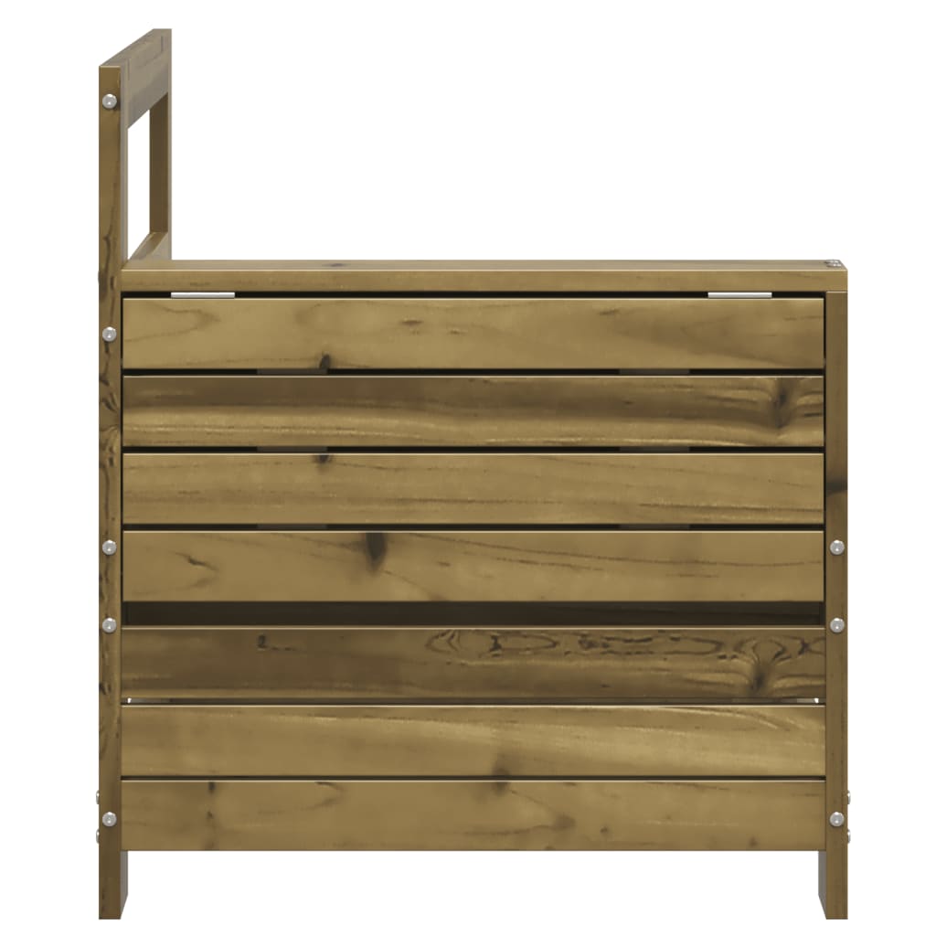 Tuinbank met armleuning en klaptafel geïmpregneerd grenenhout is nu te koop bij PeponiXL, paradijselijk wonen!