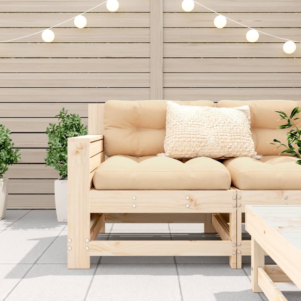 Tuinbank met armleuning 69x62x70,5 cm massief grenenhout is nu te koop bij PeponiXL, paradijselijk wonen!