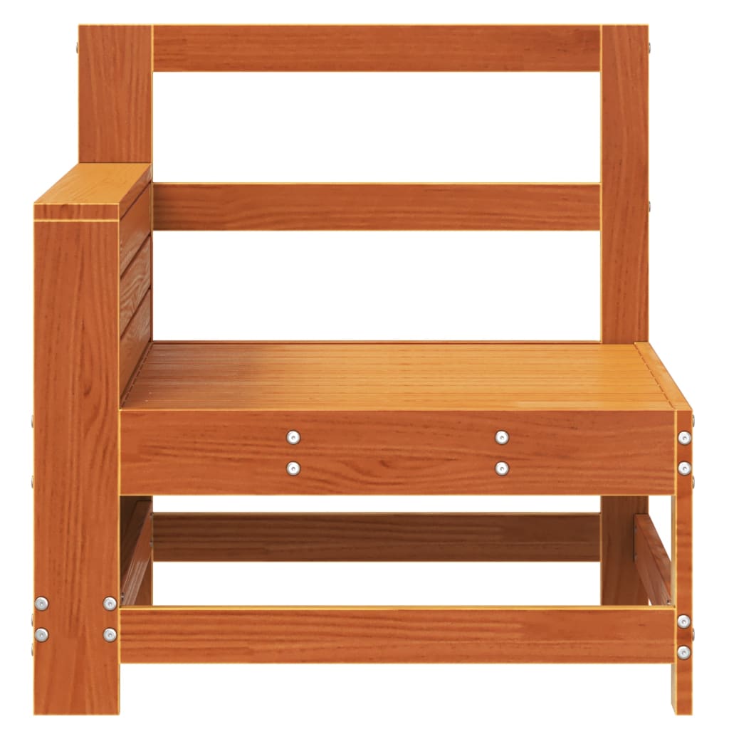 Tuinbank met armleuning 69x62x70,5 cm grenenhout wasbruin is nu te koop bij PeponiXL, paradijselijk wonen!