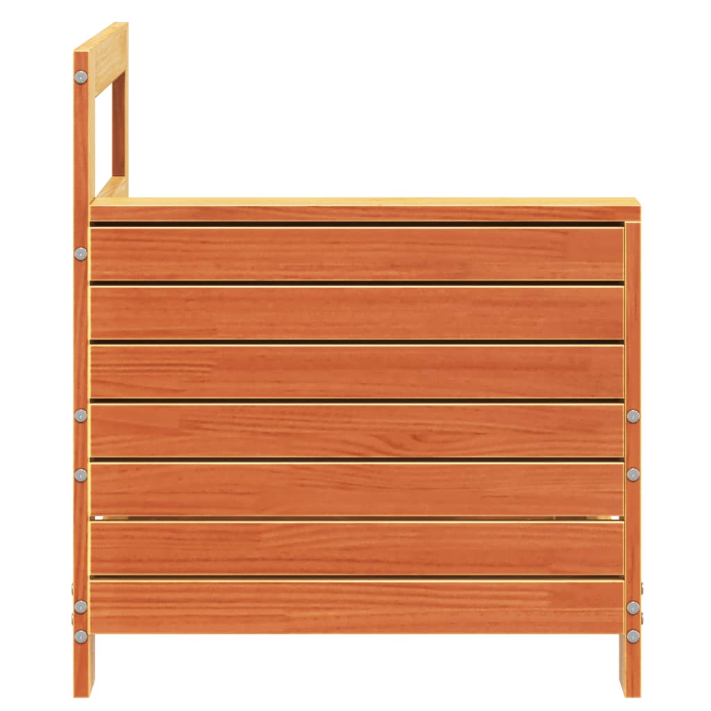 Tuinbank met armleuning 69x62x70,5 cm grenenhout wasbruin is nu te koop bij PeponiXL, paradijselijk wonen!
