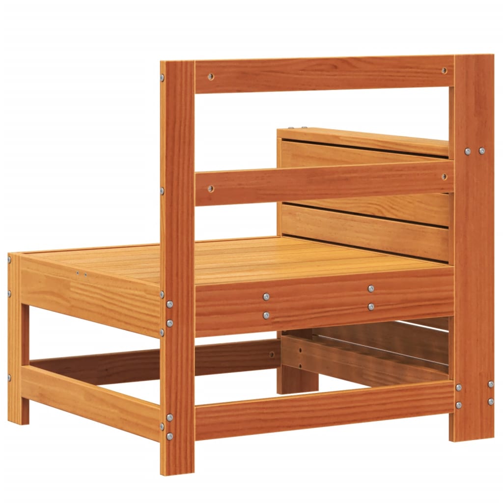 Tuinbank met armleuning 69x62x70,5 cm grenenhout wasbruin is nu te koop bij PeponiXL, paradijselijk wonen!