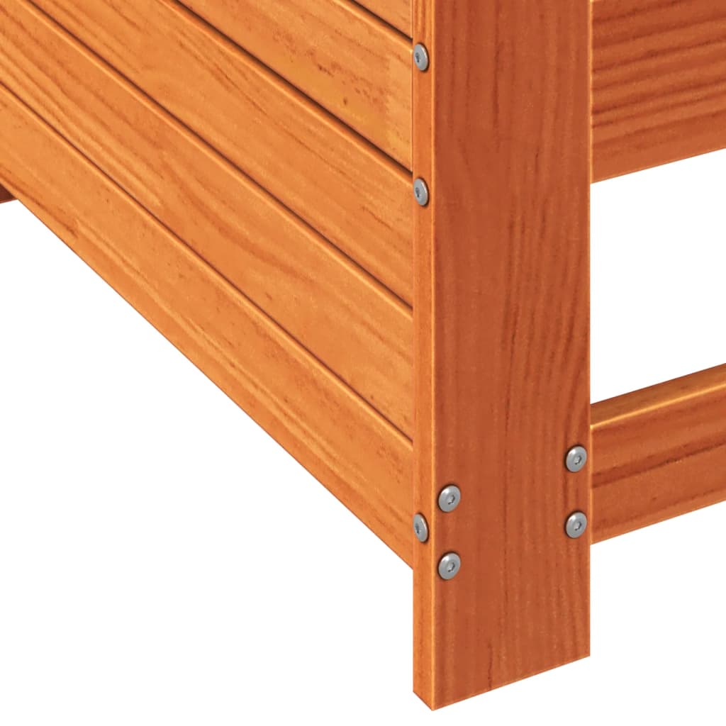 Tuinbank met armleuning 69x62x70,5 cm grenenhout wasbruin is nu te koop bij PeponiXL, paradijselijk wonen!