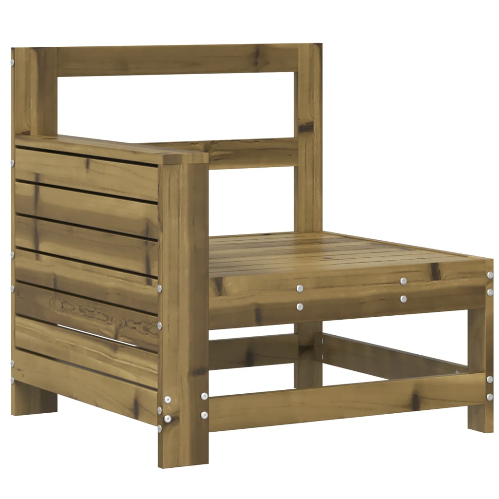 Tuinbank met armleuning 69x62x70,5 cm geïmpregneerd grenenhout is nu te koop bij PeponiXL, paradijselijk wonen!