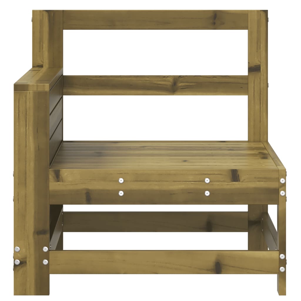 Tuinbank met armleuning 69x62x70,5 cm geïmpregneerd grenenhout is nu te koop bij PeponiXL, paradijselijk wonen!