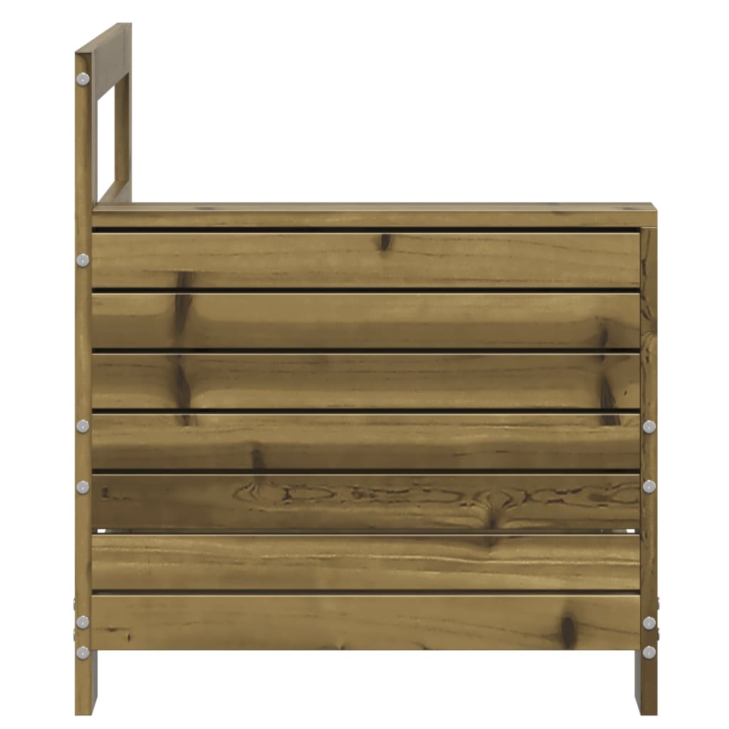 Tuinbank met armleuning 69x62x70,5 cm geïmpregneerd grenenhout is nu te koop bij PeponiXL, paradijselijk wonen!