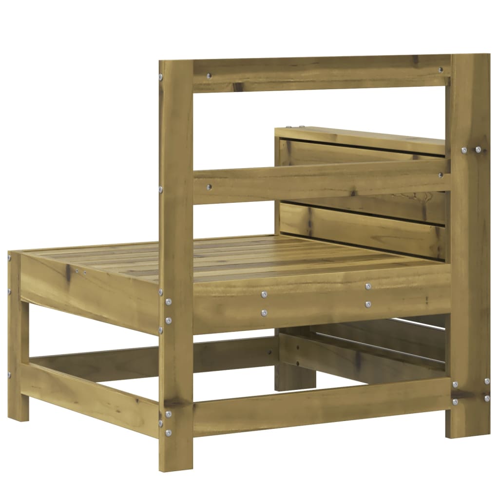 Tuinbank met armleuning 69x62x70,5 cm geïmpregneerd grenenhout is nu te koop bij PeponiXL, paradijselijk wonen!
